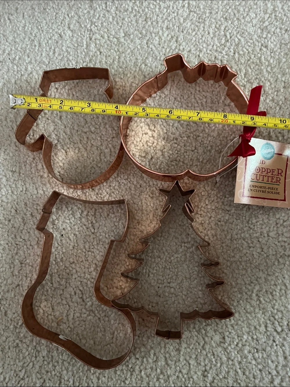 Copper Holiday Cookie Cutters - Set of 4 (Copper)